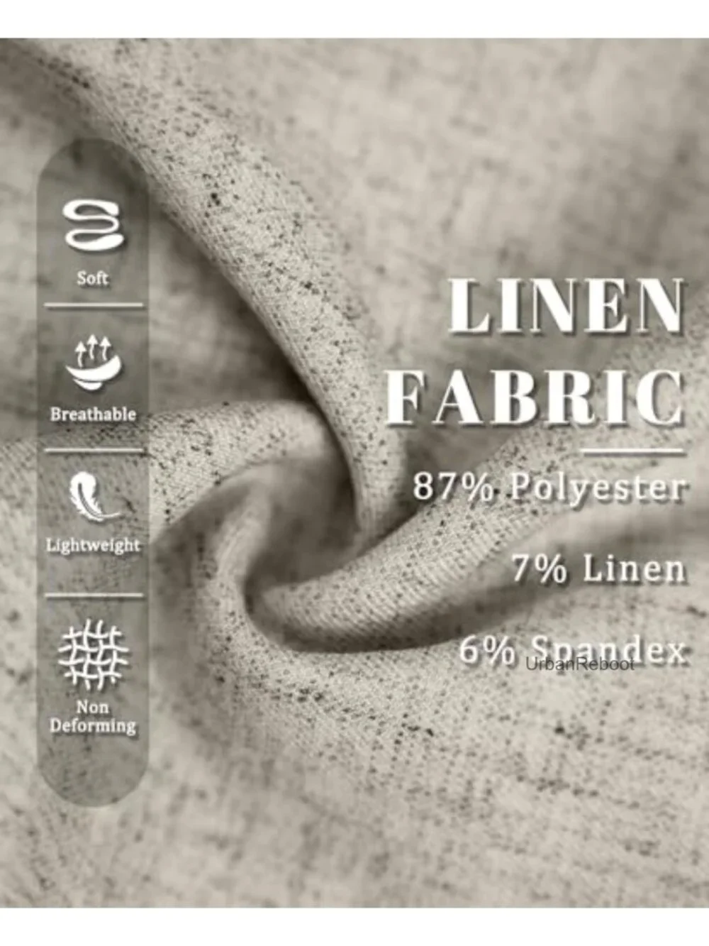 Mens Linen Casual Dress Pants Baggy Pleated Old Money Wide Leg Slacks Relaxed